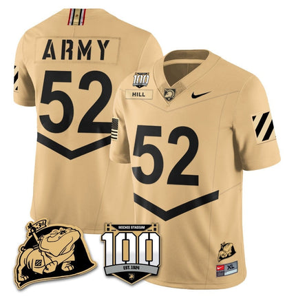 Men's Army Black Knights 100th Anniversary Patch Vapor Jersey - All Stitched