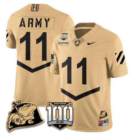 Men's Army Black Knights 100th Anniversary Patch Vapor Jersey - All Stitched