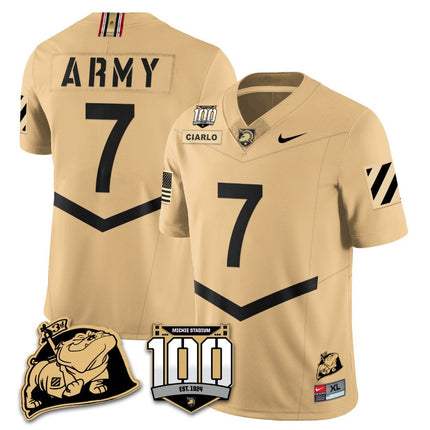 Men's Army Black Knights 100th Anniversary Patch Vapor Jersey - All Stitched