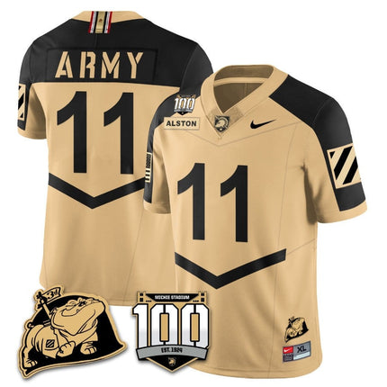 Men's Army Black Knights 100th Anniversary Patch Vapor Jersey - All Stitched