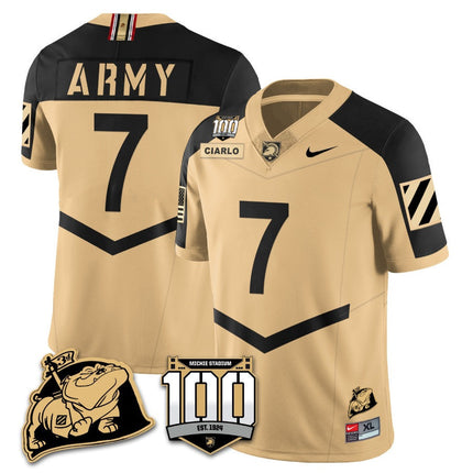 Men's Army Black Knights 100th Anniversary Patch Vapor Jersey - All Stitched