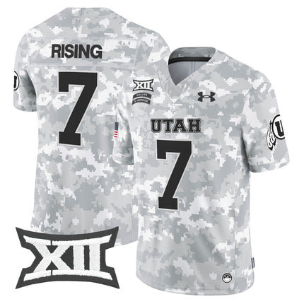 Utah Utes 2024 Salute to Service Vapor Limited Jersey - Arctic Camo - All Stitched