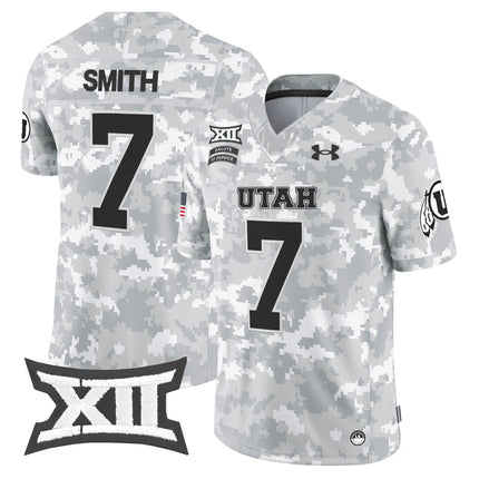 Utah Utes 2024 Salute to Service Vapor Limited Jersey - Arctic Camo - All Stitched