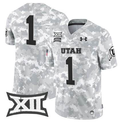Utah Utes 2024 Salute to Service Vapor Limited Jersey - Arctic Camo - All Stitched