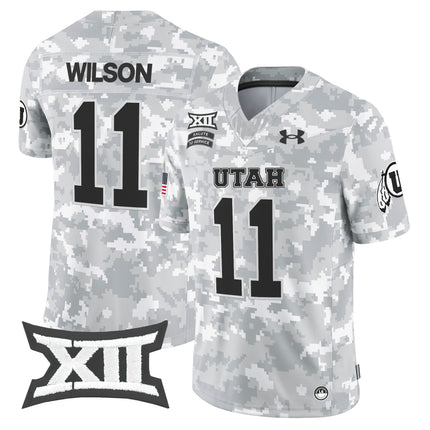 Utah Utes 2024 Salute to Service Vapor Limited Jersey - Arctic Camo - All Stitched