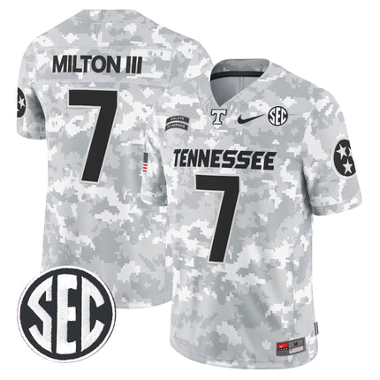 Tennessee Volunteers 2024 Salute to Service Vapor Limited Jersey - Arctic Camo - All Stitched
