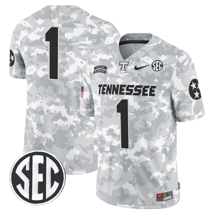 Tennessee Volunteers 2024 Salute to Service Vapor Limited Jersey - Arctic Camo - All Stitched
