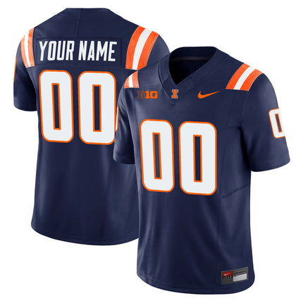 Illinois Fighting Illini Vapor Limited Custom Jersey - All Stitched