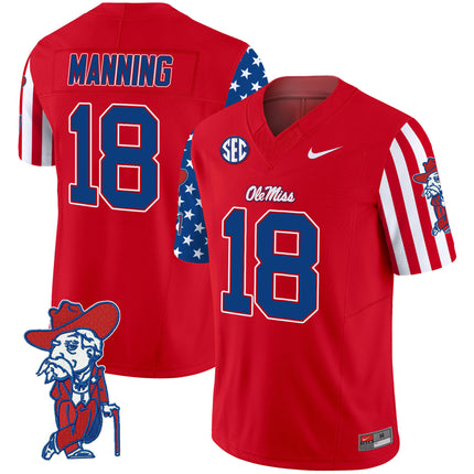Men's Ole Miss Rebels American Style Vapor Limited Jersey - All Stitched