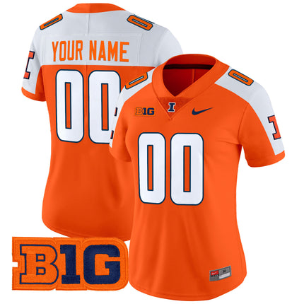 Illinois Fighting Illini 2024 Vapor Limited Custom Jersey - All Stitched