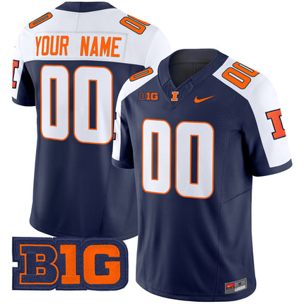 Illinois Fighting Illini 2024 Vapor Limited Custom Jersey - All Stitched