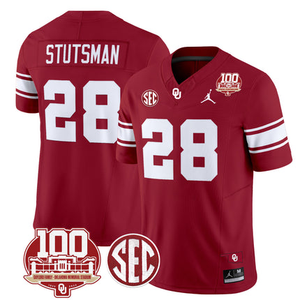 Men's Oklahoma Sooners 100th Anniversary Patch Vapor Limited Jersey - All Stitched
