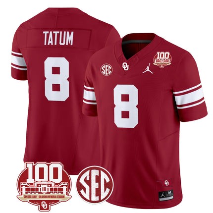 Men's Oklahoma Sooners 100th Anniversary Patch Vapor Limited Jersey - All Stitched