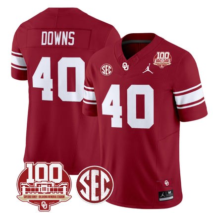 Men's Oklahoma Sooners 100th Anniversary Patch Vapor Limited Jersey - All Stitched