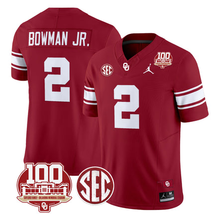 Men's Oklahoma Sooners 100th Anniversary Patch Vapor Limited Jersey - All Stitched