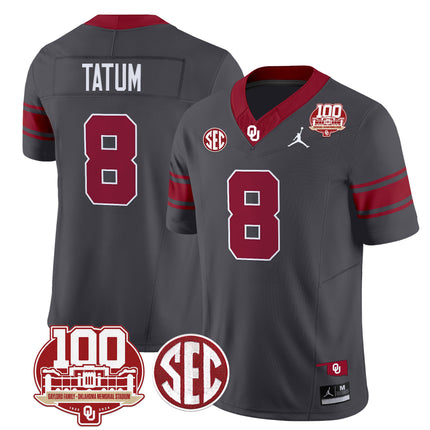 Men's Oklahoma Sooners 100th Anniversary Patch Vapor Limited Jersey - All Stitched