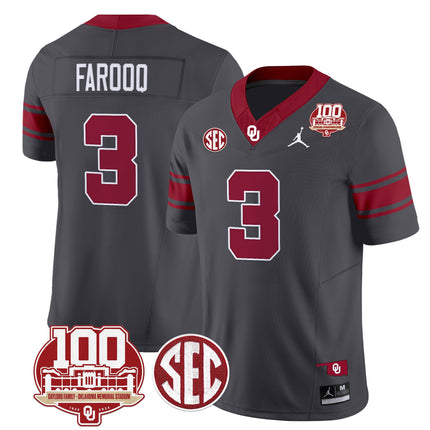 Men's Oklahoma Sooners 100th Anniversary Patch Vapor Limited Jersey - All Stitched