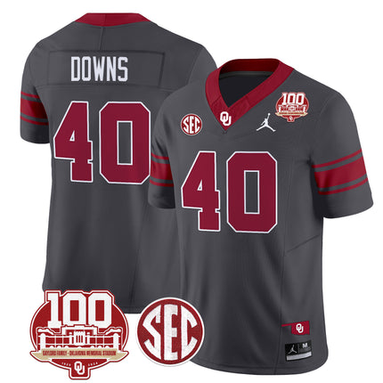 Men's Oklahoma Sooners 100th Anniversary Patch Vapor Limited Jersey - All Stitched
