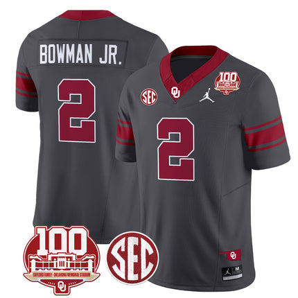 Men's Oklahoma Sooners 100th Anniversary Patch Vapor Limited Jersey - All Stitched