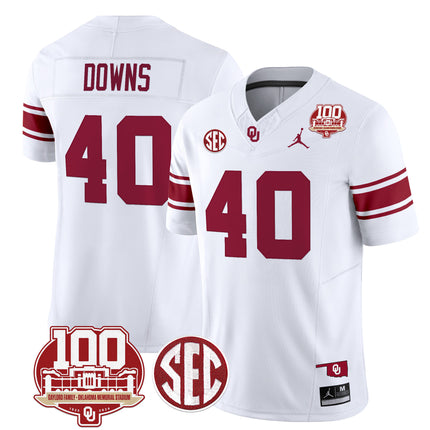 Men's Oklahoma Sooners 100th Anniversary Patch Vapor Limited Jersey - All Stitched