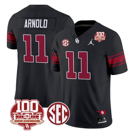 Men's Oklahoma Sooners 100th Anniversary Patch Vapor Limited Jersey - All Stitched