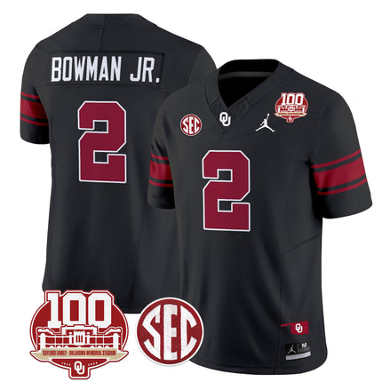 Men's Oklahoma Sooners 100th Anniversary Patch Vapor Limited Jersey - All Stitched
