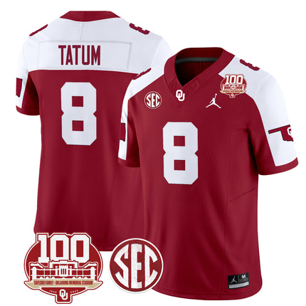 Men's Oklahoma Sooners 100th Anniversary Patch Vapor Limited Jersey - All Stitched