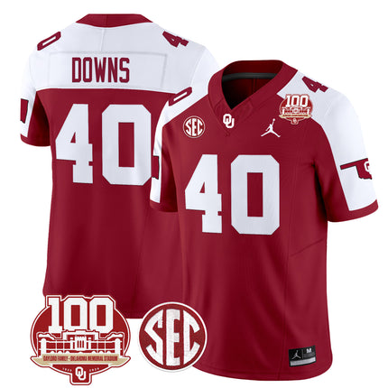 Men's Oklahoma Sooners 100th Anniversary Patch Vapor Limited Jersey - All Stitched