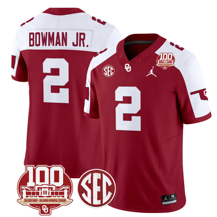 Men's Oklahoma Sooners 100th Anniversary Patch Vapor Limited Jersey - All Stitched