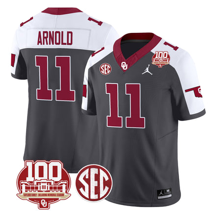 Men's Oklahoma Sooners 100th Anniversary Patch Vapor Limited Jersey - All Stitched