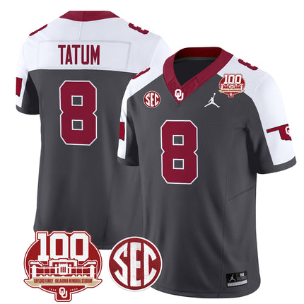 Men's Oklahoma Sooners 100th Anniversary Patch Vapor Limited Jersey - All Stitched