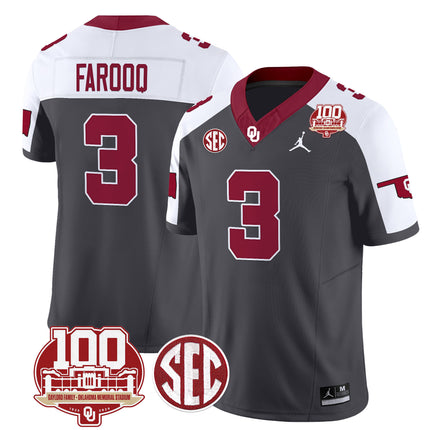 Men's Oklahoma Sooners 100th Anniversary Patch Vapor Limited Jersey - All Stitched