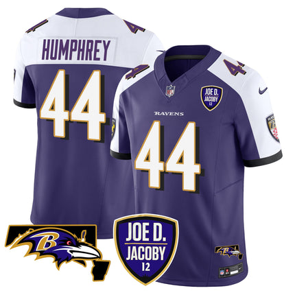 Men's Ravens Joe D & Jacoby Patch Vapor Limited Jersey - All Stitched
