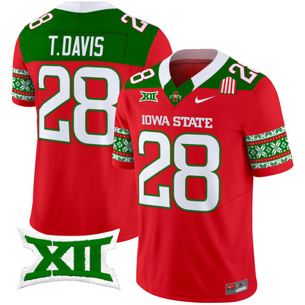 Men's Iowa State Cyclones 2024 Christmas Vapor Limited Jersey - All Stitched
