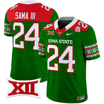 Men's Iowa State Cyclones 2024 Christmas Vapor Limited Jersey - All Stitched