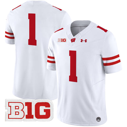 Men's Wisconsin Badgers 2024 Vapor Limited Jersey - All Stitched