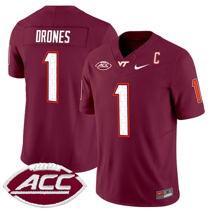 Men's Virginia Tech Hokies 2024 Vapor Limited Jersey - All Stitched