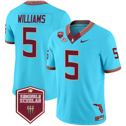 Men's Florida State Seminoles 2025 Seminole Scholar Patch Vapor Limited Jersey - All Stitched