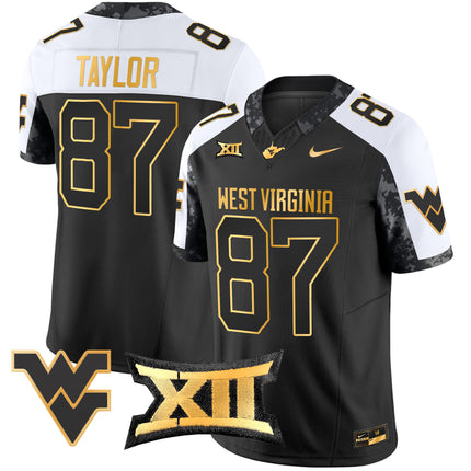 Men's West Virginia Mountaineers 2024 Gold Vapor Limited Jersey - All Stitched