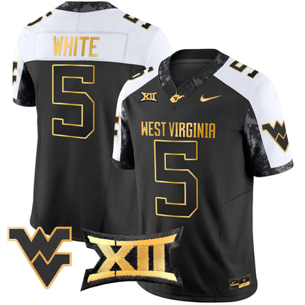 Men's West Virginia Mountaineers 2024 Gold Vapor Limited Jersey - All Stitched
