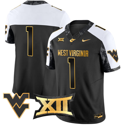 Men's West Virginia Mountaineers 2024 Gold Vapor Limited Jersey - All Stitched
