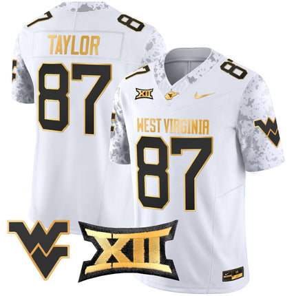 Men's West Virginia Mountaineers 2024 Gold Vapor Limited Jersey - All Stitched