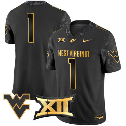 Men's West Virginia Mountaineers 2024 Gold Vapor Limited Jersey - All Stitched