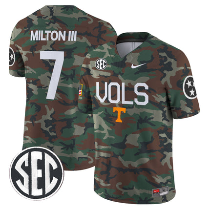 Tennessee Volunteers 2024 Military Vapor Limited Jersey - All Stitched