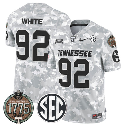 Men's Volunteers 2024 Salute to Service Establishment Year Patch Vapor Limited Jersey - All Stitched