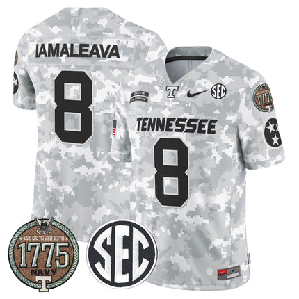 Men's Volunteers 2024 Salute to Service Establishment Year Patch Vapor Limited Jersey - All Stitched