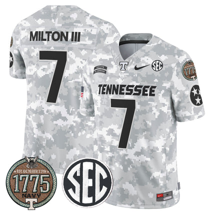 Men's Volunteers 2024 Salute to Service Establishment Year Patch Vapor Limited Jersey - All Stitched