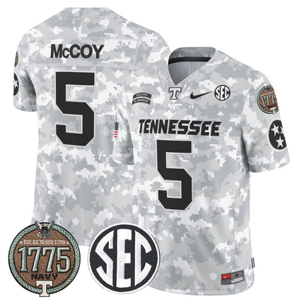 Men's Volunteers 2024 Salute to Service Establishment Year Patch Vapor Limited Jersey - All Stitched