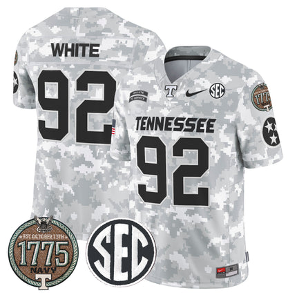 Men's Volunteers 2024 Salute to Service Establishment Year Patch Vapor Limited Jersey - All Stitched