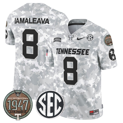 Men's Volunteers 2024 Salute to Service Establishment Year Patch Vapor Limited Jersey - All Stitched